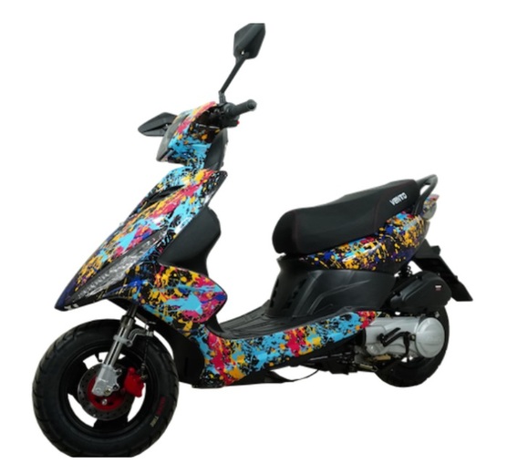 Скутер VENTO CORSA 49 cc (150)  сигнализация Многоцветный (брызги) pitbikemarket.ru