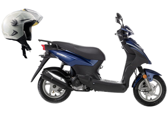 Скутер SYM Orbit 50 Синий + мотошлем SYM серый pitbikemarket.ru